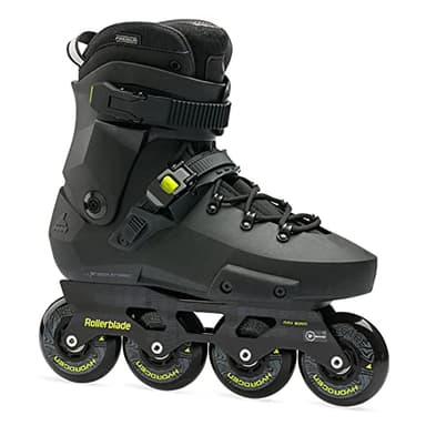 Rollerblade Twister XT Men's Adult Fitness Inline Skate, Black/Lime, Urban Performance Inline Skates