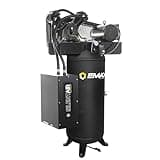 EMAX Silent Air Industrial Air Compressor - 5HP 60 Gal. 19CFM Single Stage Vertical Air Compressor with Isolator Pads & Splash Lubricated Pump - ESS05V060V1