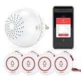 SINGCALL Tuya WiFi Wireless Caregiver Pager Calling System SOS Emergency Home Caring for Old People Patients Children 4 Transmitters 1 Plugin Receiver (only Supports 2.4GHz Wi-Fi)