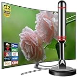 TV Antenna for Smart TV Indoor - 2025 Digital HDTV With Strong Magnetic Base, 360 Long Range Reception for Local Channels, Easy Setup Without Cable