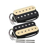 FLEOR Alnico 2 Humbucker Pickup HBA2 Electric Guitar Humbucker Neck and Bridge Pickup Set-Zebra
