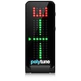 TC Electronic POLYTUNE CLIP Clip-On Tuner with Polyphonic, Strobe and Chromatic Modes and 108 LED Matrix Display for Ultimate Tuning Performance