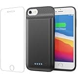 Battery Case for iPhone for iPhone 8/7/6s/6/SE (2022/2020),[2024 Upgraded] 7000mAh Ultra-Slim Portable Extended Charger Case Cover for iPhone 8/7/6s/6/SE (2022/2020) Charging Case (4.7 Inch)-Black