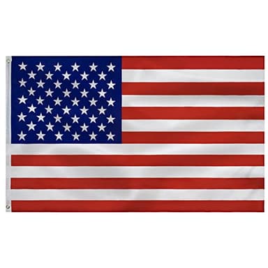 USA FLAG American Flag 3x5 FT- Indoor/Outdoor Quality Polyester with Vivid Color Double-Stitched Edges Brass Grommets Decorations