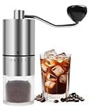 Rsoilch Manual Coffee Grinder With Ceramics Burr For Espresso,French Press,5 Adjustable Settings,Hand Maker with Built-In Burr,For Home Use and Camping Travel,Coffee Bean Grinders With Hand Crank