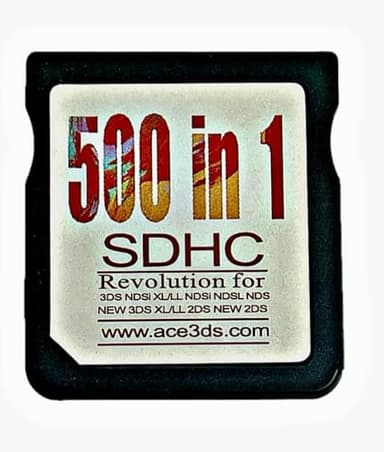 500 in 1 DS Game Card SDHC Will Work on DS DSI DSIXL 2ds 2DSXL 3DS 3DSXL