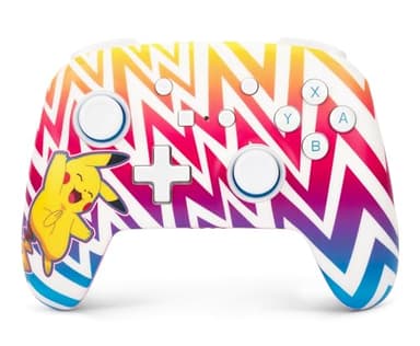 PowerA Enhanced Wireless Controller - Nintendo Switch/Switch Lite/Switch-OLED Model, Nintendo Switch 2, Pikachu Vibrant, Gamepad, Bluetooth, Advanced Gaming Buttons, officially licensed