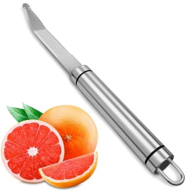 Grapefruit Knife Curved Serrated Double Blade – Stainless Steel Citrus Fruit Cutter & Peeler with Ergonomic Handle, Dishwasher Safe | Kitchen Gadget for Clean Grapefruit, Orange, Lemon & Citrus Prep