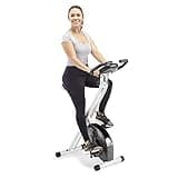 Marcy Foldable Exercise Bike with Adjustable Resistance for Cardio Workout and Strength Training NS-652