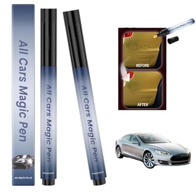 All Cars Magic Pen, Magic Scratch Repair Pen- Quick Fix for Car Scratches, Swirls & Scuffs. Long-Lasting Protection, Safe on All Car Paint Colors - Travel-Friendly Scratch Remover Kit (2 Packs)