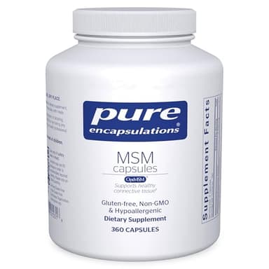 Pure Encapsulations MSM Capsules | Sulfur Supplement to Support Joints, Immune System, Connective Tissue, and Respiratory Health* | 360 Capsules