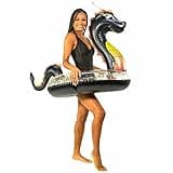 Poolcandy Inflatable Sea Dragon Pool Tube 40 Inch with Glitter Fun Swim Ring for Kids & Adults