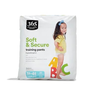 365 by Whole Foods Market, Soft & Secure 3T-4T Training Pants, Hypo-Allergenic, Ultra-Absorbent, 22 Count