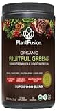 PlantFusion Fruitful Super Greens Powder - Fermented Juice Powder Blend with Digestive Enzymes Probiotics & Prebiotic Fiber - Organic, Non-GMO, Vegan, Gluten-Free - 8.46 oz 30 Servings