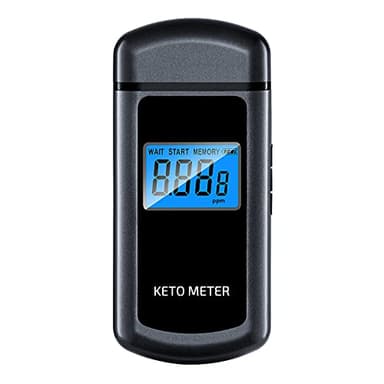 Breath Ketosis Meter Professional-Grade Ketone Breath Tester Portable Rechargeable Ketosis Breath Analyzer for Ketogenic Testing with 10 Reusable Mouthpiece