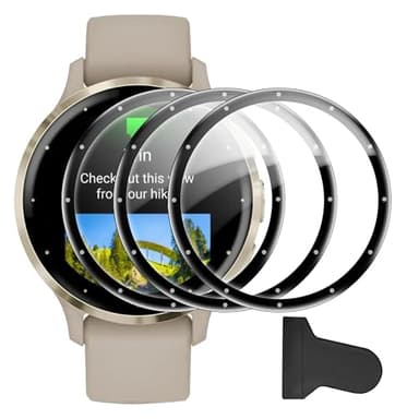 Compatible for Garmin Venu 3S screen protector, Anti-Scratch 3D Full Screen Coverage flim, Case Friendly, HD Ultra, 3 PACK