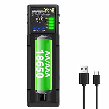 18650 Battery Charger for 3.7V Lithium-ion 18650 18500 16340 14500 21700 26650 Batteries,AAA AA Battery Charger For1.2V Ni-MH/Ni-Cd AA AAA C Battery