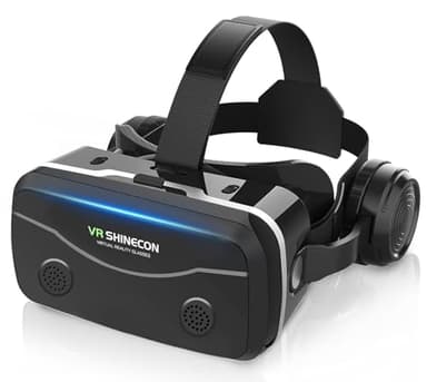 All-in-One Smartphone VR Headset | Built-in Hi-Fi Headphones, 120° Wide FOV, Aspherical Lenses | The Ultimate 3D Movie & Mobile Gaming Kit