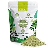 BALIBETOV USDA Organic Yerba Mate Tea Loose Leaf, 2.2. lb. Bag, Natural Traditional Cut, Clean High Energy, Unsmoked Artisanal, Gluten Free, Vegan Friendly, Hot or Cold Drink (2.2 Pounds (Pack of 1), Traditional Cut)