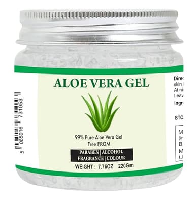 Raslok Aloe Vera Gel | 99% Pure Natural Aloe Gel | For Moisturizing Face Skin & Hair Care,Durable Moisturizing Hydrating Soothing | Non-Sticky (7.76 oz)
