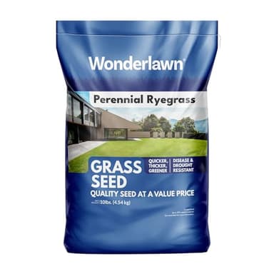 Barenbrug Wonderlawn Perennial Ryegrass Grass Seed for Southern Lawns, Fast-Acting Durable Grass Seed Mix for All Weather Conditions, 10-lb. Bag
