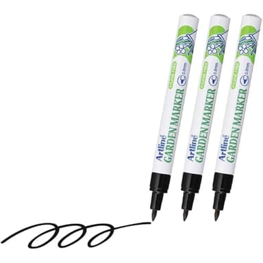 Artline 780 Garden Markers for Outdoor | Waterproof | Black | 0.8 mm Writing Width | Convenient 3 Pack
