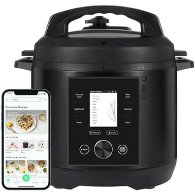 CHEF iQ Smart Pressure Cooker with WiFi and Built-in Scale - Easy-to-Use 10-in-1 Multicooker with 500+ Guided Recipes - Rice Cooker, Slow Cooker, Instant Meals for Foodies - 6 Quart - Family Size
