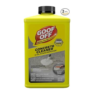 NATIONAL MFG/SPECTRUM BRANDS HHI FG820 32OZ Goof Off, 32 OZ, Degreaser, Removes Embedded Oil from Concrete, No Scrubbing, No Rinsing, Liquid Dries to Powder, Easy to Use Pack of 2