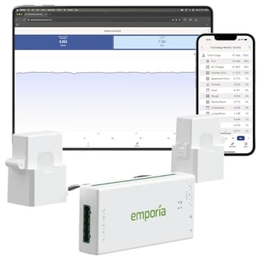 Emporia Vue 3 Home Energy Monitor - Smart Home Automation Module and Real Time Electricity Usage Monitor, Power Consumption Meter, Solar and Net Metering for UL Certified Safe Energy Monitoring