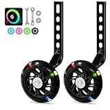 PRUNUS Flash BIKE Training Wheels for 14 16 18 20 Inch.Training Wheels for Kids Bike is Heavy Duty.Bicycle Training Wheel is Suitable Single Speed Bike