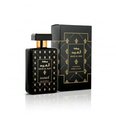 MAPLE & MAIN CO. Majd Al Oud Eau De Parfum Spray 100ml (3.4 oz) by Hamidi – Arabic Oud Perfume for Men & Unisex Cologne with Saffron, Agarwood & Musk | Middle Eastern Perfume Arabe Para Hombre