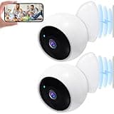 AMTIFO Security Cameras Wireless Outdoor: Magnetic 2-Pack Install-Free Indoor Smart 2K WiFi - Long Battery Life Powered Cameras for Home Security with AI Motion Detection
