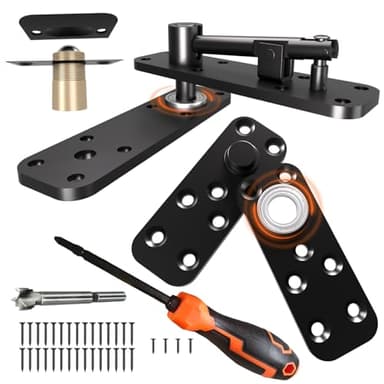 Awvob Hidden Door Hinge with Dual Bearing Design - Rotating Silent Murphy Door Hinge Kit for Secret Door, Heavy Duty Pivot Hinge, Perfect for DIY Carpenters & Murphy Door Bookcase 580lbs Load-Bearing