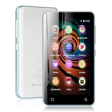 160GB MP3 Player with Bluetooth and WiFi, innioasis MP3 MP4 Player for Kids with Spotify, Amazon Music, Audible, Libby, 4.0" Touch Screen Android Music Player with Speaker, Up to 1TB（Glacier Blue）