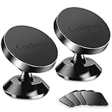 Coolpow 【2-Pack】 Magnetic Phone Holder for Car Phone Holder Mount【Strong Magnet】 Phone Mount for Car Mount for iPhone Magnetic Car Phone Holder【4 Plate】 Cell Phone Holders for Your Car Accessories