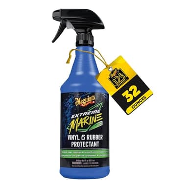 Meguiar's Extreme Marine Vinyl and Rubber Protectant M180132, Premium RV and Marine Vinyl Protectant, Convenient and Easy-to-Use Spray, Provides Long-Lasting UV Protection, 32 Oz Spray