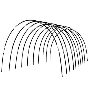 Greenhouse Hoops Grow Tunnel, 10 Sets of 7FT Garden Hoops for Raised Beds, Rust-Proof Fiberglass Frame for Garden Netting, Greenhouse Kit, Plant Shade Cloth, Plant Row Cover, 50 pcs