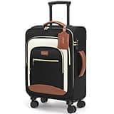 Lifeamar Carry On Luggage 22x14x9 Airline Approved, 20 Inch Softside Suitcase with 360° Spinner Wheels & TSA Lock, Ultra-Lightweight Water-Resistant Large Capacity Luggage for Women & Men