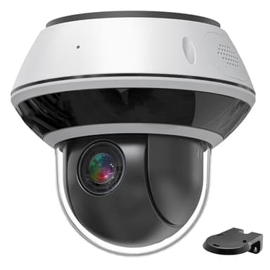 4K 8MP Mini PTZ Dome PoE IP Camera Outdoor Pan Tilt 5X Optical Zoom, 2.7-13.5mm Motorized Varifocal Lens, H.265, Ceiling/Wall Mounting, Compatible with Uniview NVR, NDAA, Black