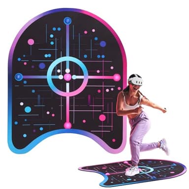 VR Mat for Meta Quest 3 VR FlexSpace Mat Accessories Boundary Awareness Carpet with Anti-Slip Base and Comfort Foam for Gaming Workouts(Non-Circular)