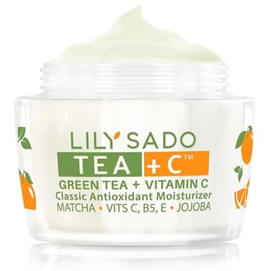 LILY SADO TEA+C™ Green Tea Matcha & Vitamin C Moisturizer - Antioxidant, Anti-Aging Anti-Wrinkle Daily Moisturizing Lotion - Hydrates, Softens, Firms & Tones for Soft Radiant Skin. For Women & Men.