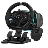 NBCP Racing Wheel, Gaming Steering Wheels 1080° Driving Sim Car Simulator with Pedals Clutch Paddle Gear Shifters for Xbox One/Xbox Series X S/ PS4/ PS3/ PC/Xinput/Xbox 360/ Switch/Android