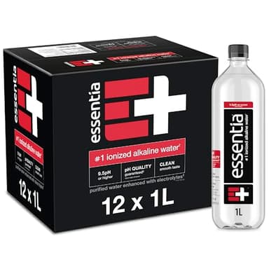Essentia Ionized Alkaline Water, 9.5 Ph Until Opened, 99.9% Pure, Bottled Water, 12Pk