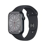Apple Watch Series 8 [GPS, 45mm] - Midnight Aluminum Case with Midnight Sport Band, M/L (Renewed)