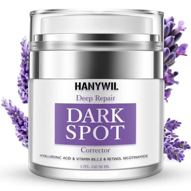 HANYWIL Dark Spot Remover for Face & Body, Remedy for Dark Spots with Natural Ingredients, Dark Spot Corrector Cream and Serum for Skin Care, Treats Freckles, Melasma, Sun Spots, Women & Men,1.7 Fl Oz