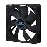 Kingwin 120mm Silent Fan for Computer Cases, Mining Rig, CPU Coolers, Computer Cooling Fan, Long Life Bearing, and Provide Excellent Ventilation Black CF-012LB