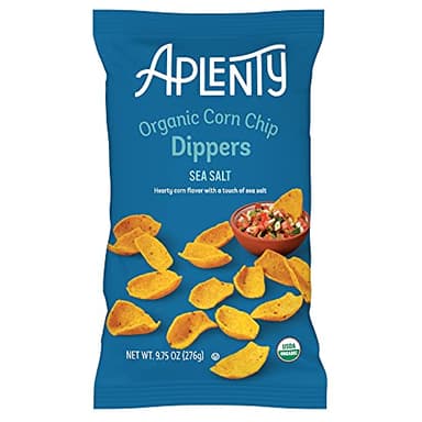 Amazon Brand, Aplenty Organic Corn Chip Dippers With Sea Salt, 9.75 Oz