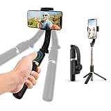 Gimbal Stabilizer with Selfie Stick for iPhone: Portable Handheld Gimble with Tripod & Remote for Cell Phone Camera & Samsung Android Smartphone Recording Video & Vlogging on Tiktok & YouTube