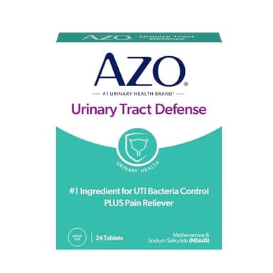 AZO Urinary Tract Defense Antibacterial Protection, FSA/HSA Eligible, Helps Control a UTI Until You Can See a Doctor, from The No. 1 Most Trusted Urinary Health Brand, 24 Count (Pack of 1)