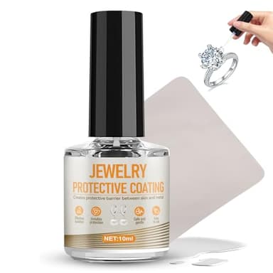 WANJAO 10ML Jewelry Protective Coating, Transparent Jewelry Sealant, Prevent Oxidation Traceless Long-Lasting Protection Creates Protective Barrier Between Skin and Metal for Earrings Rings Bracelets